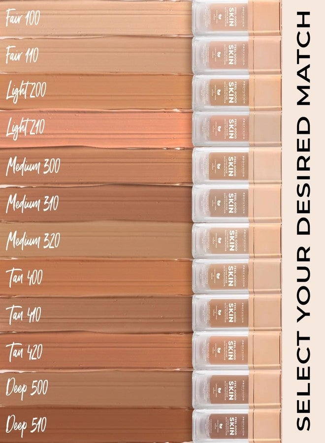 Profusion Cosmetics Feel Good Skin Foundation – Radiant Satin Finish, Buildable Coverage with SPF 15 Sun Protection, Hydrating, Lightweight, Vegan & Cruelty-Free Makeup (Light 200, 1) - Image 5